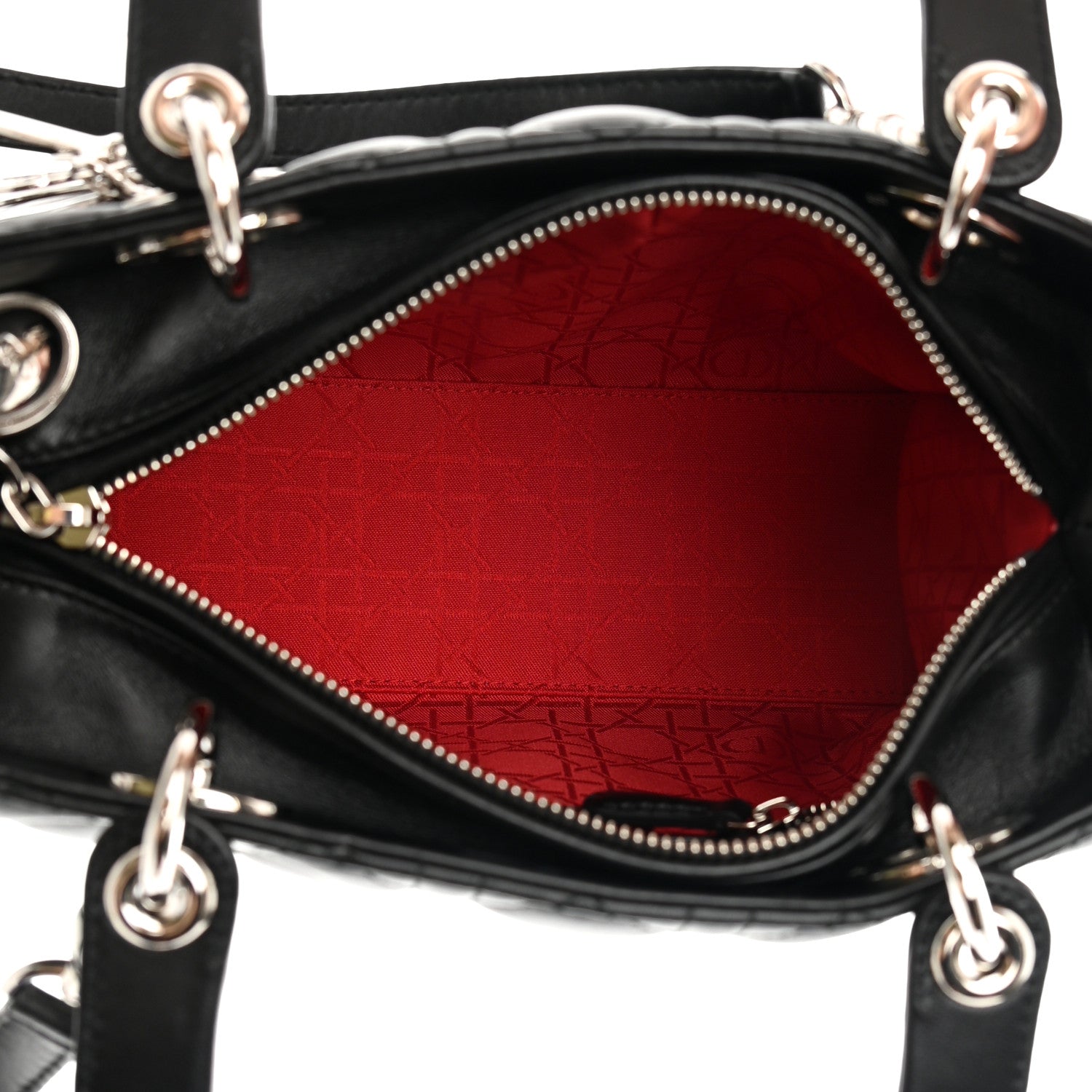 Christian Dior Lambskin Cannage Medium Lady Dior Black 5 of 14