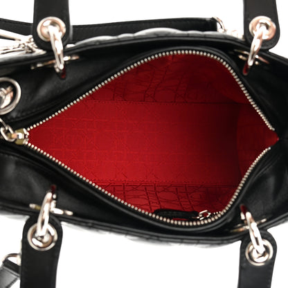 Christian Dior Lambskin Cannage Medium Lady Dior Black 5 of 14