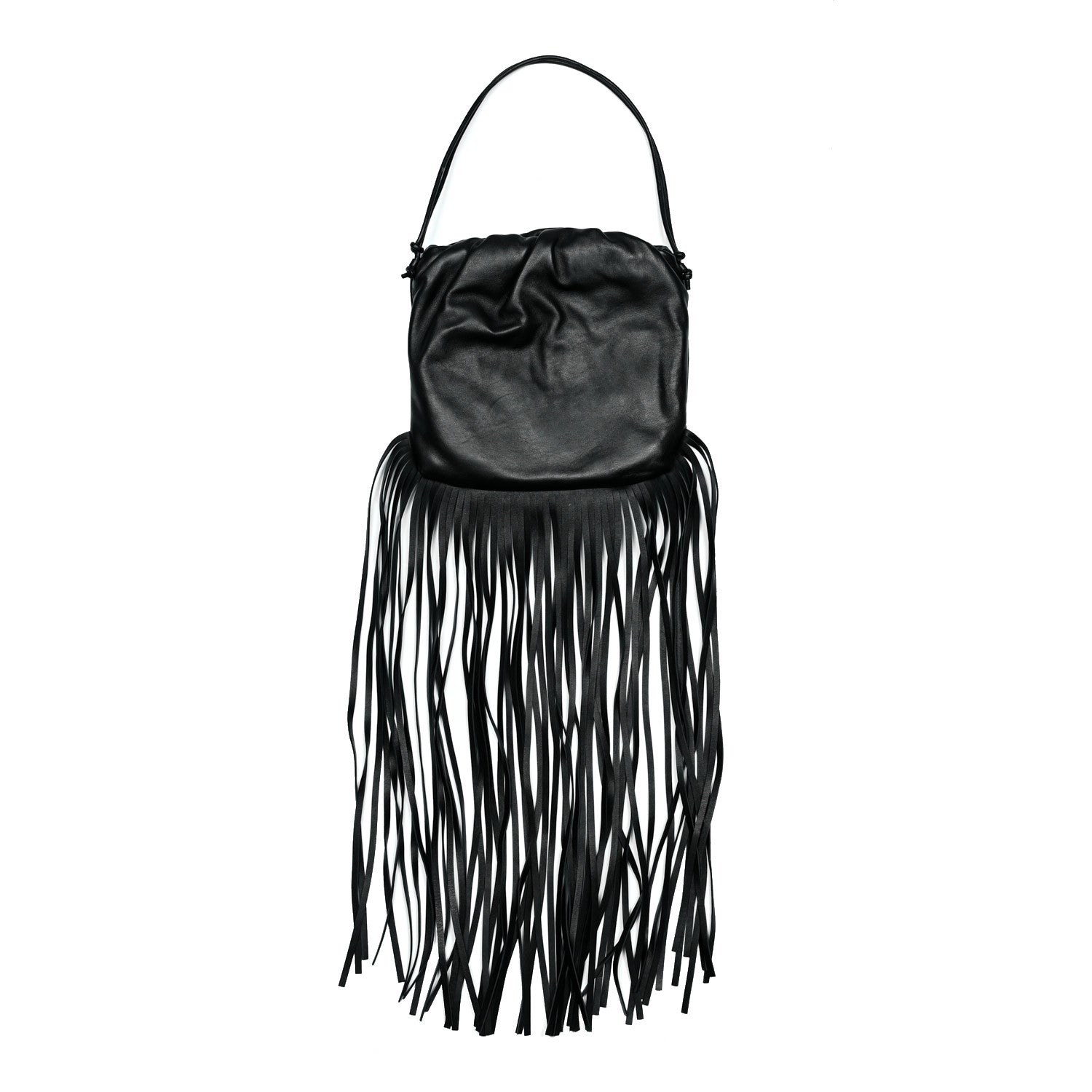 Bottega Veneta Nappa The Fringe Pouch Shoulder Bag Black 3 of 6