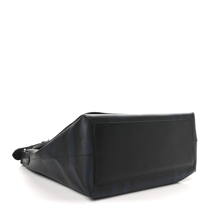 Burberry London Check Large Burleigh Messenger Blue Black 4 of 10