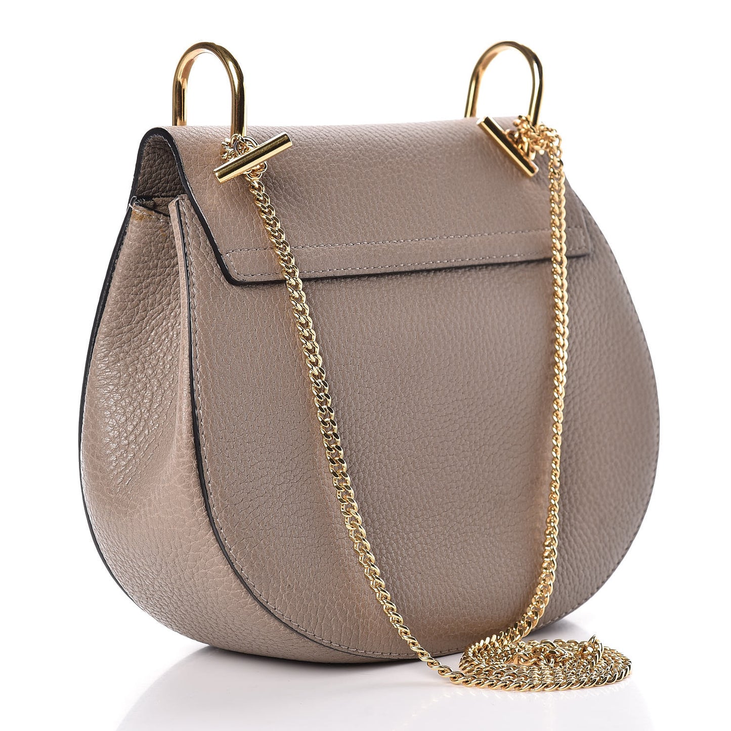 Grained Lambskin Drew Shoulder Bag Motty Grey