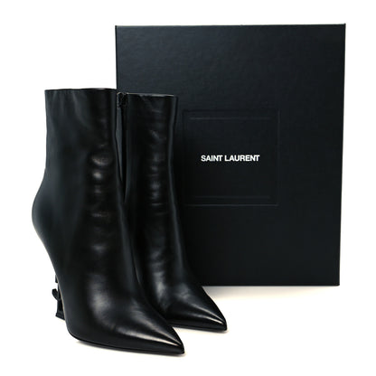 Saint Laurent Calfskin Opyum Ankle Boots 39 Black 10 of 10