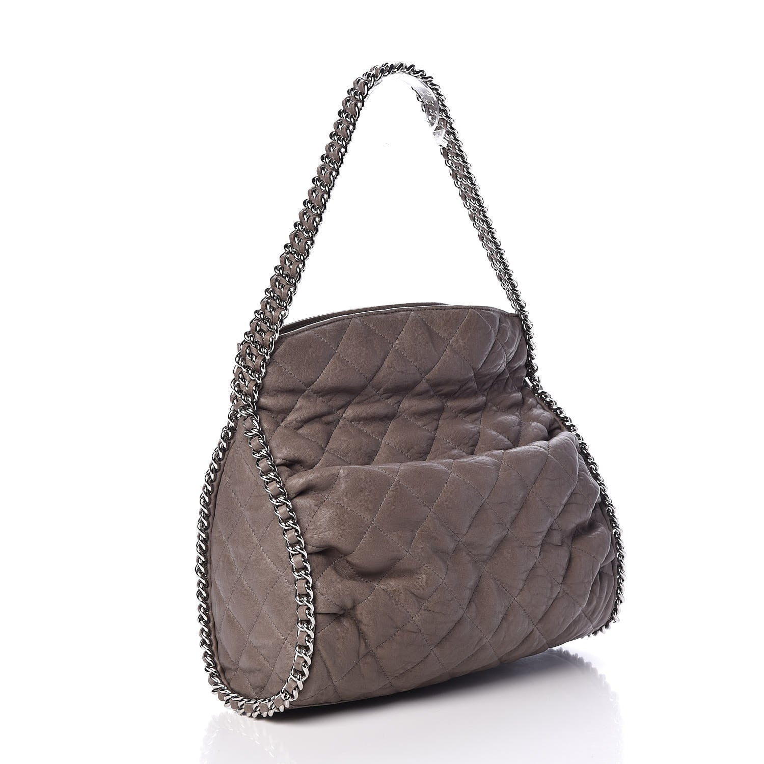 Chanel Washed Lambskin Chain Around Hobo Grey 3 of 10