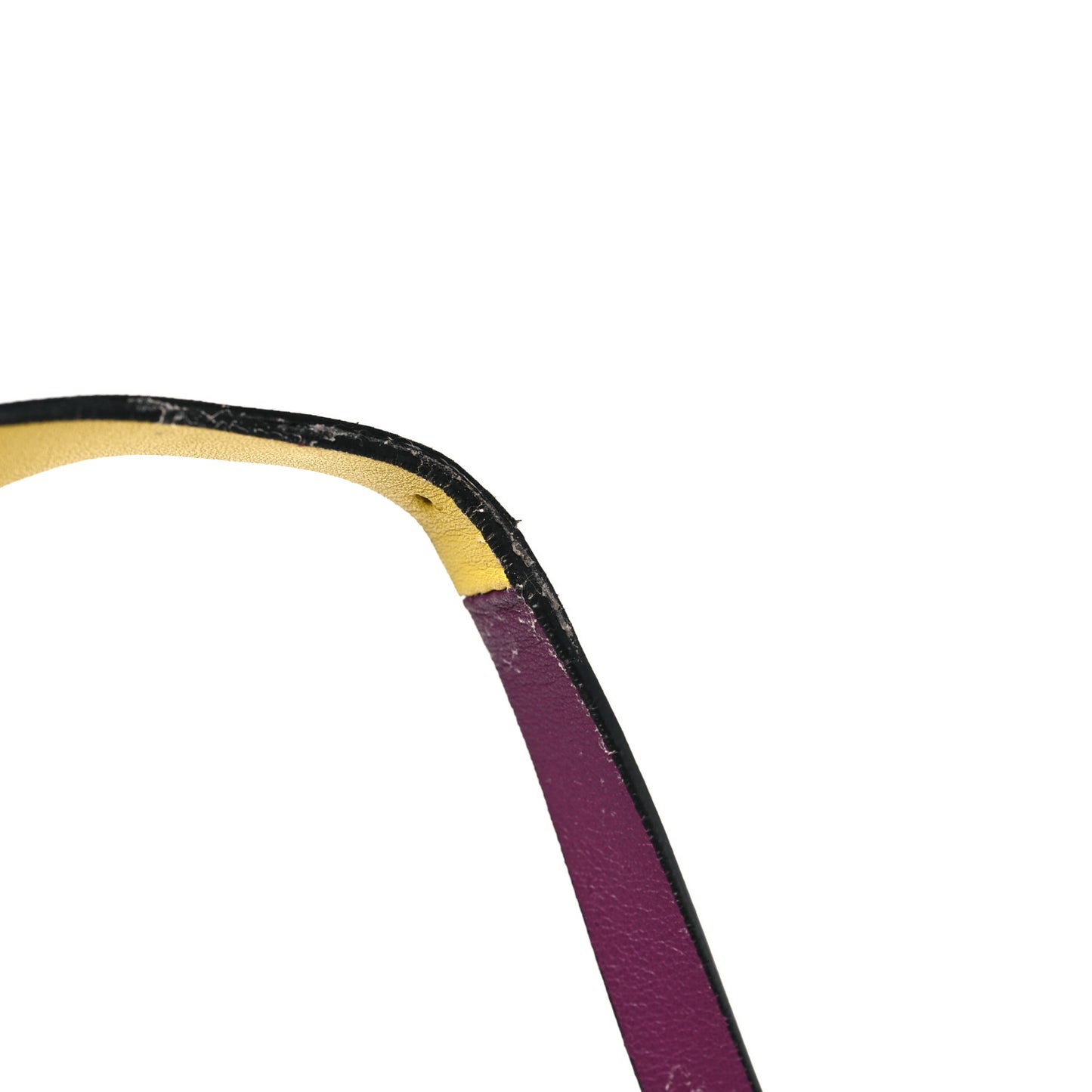 Calfskin Mini Rivet Colorblock Shoulder Bag Purple Yellow