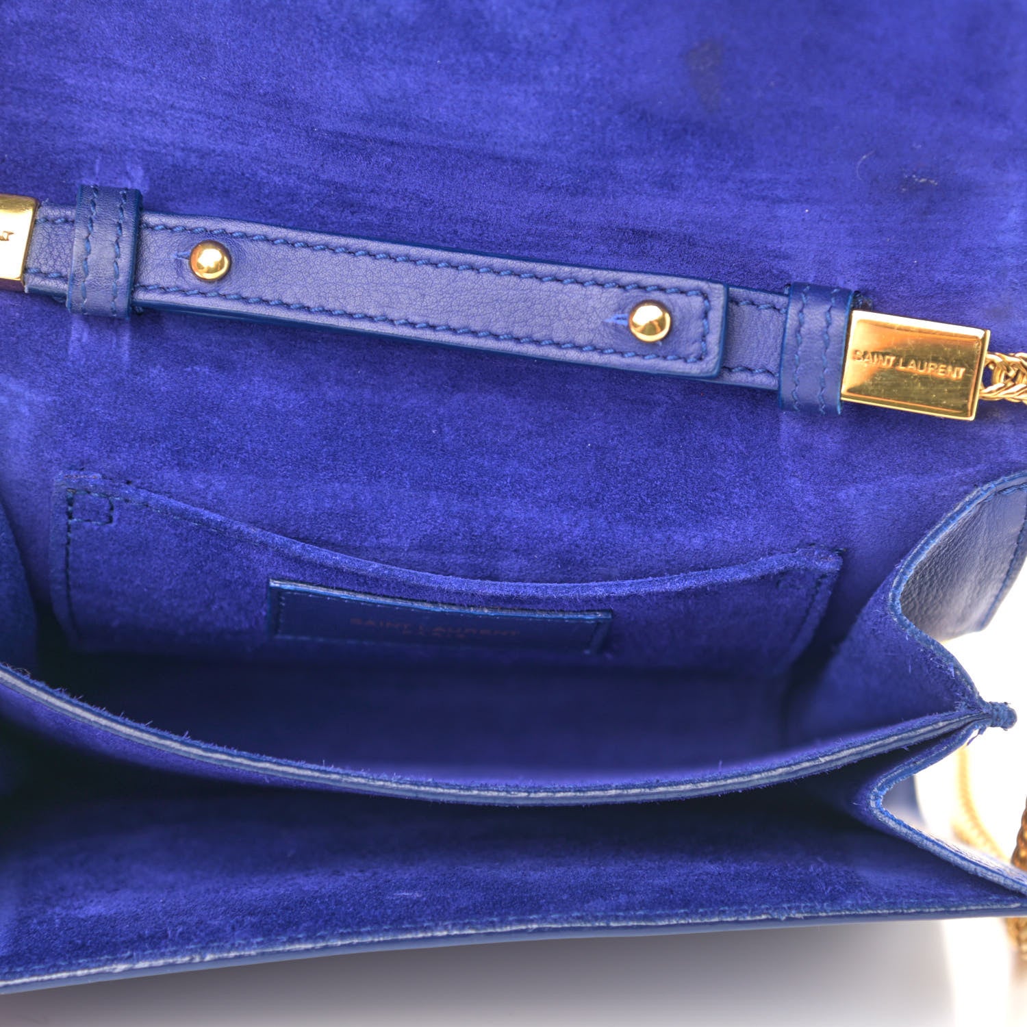 Saint Laurent Calfskin Small Classic Y Satchel Blue 4 of 13
