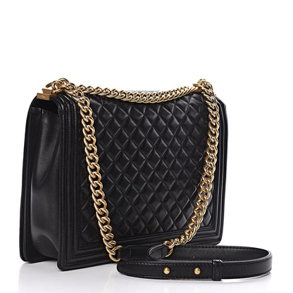 Chanel Lambskin Quilted Large Boy Flap Black 3 of 16