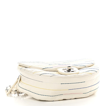 Chanel Distressed Calfskin Belt Bag White 4 of 9