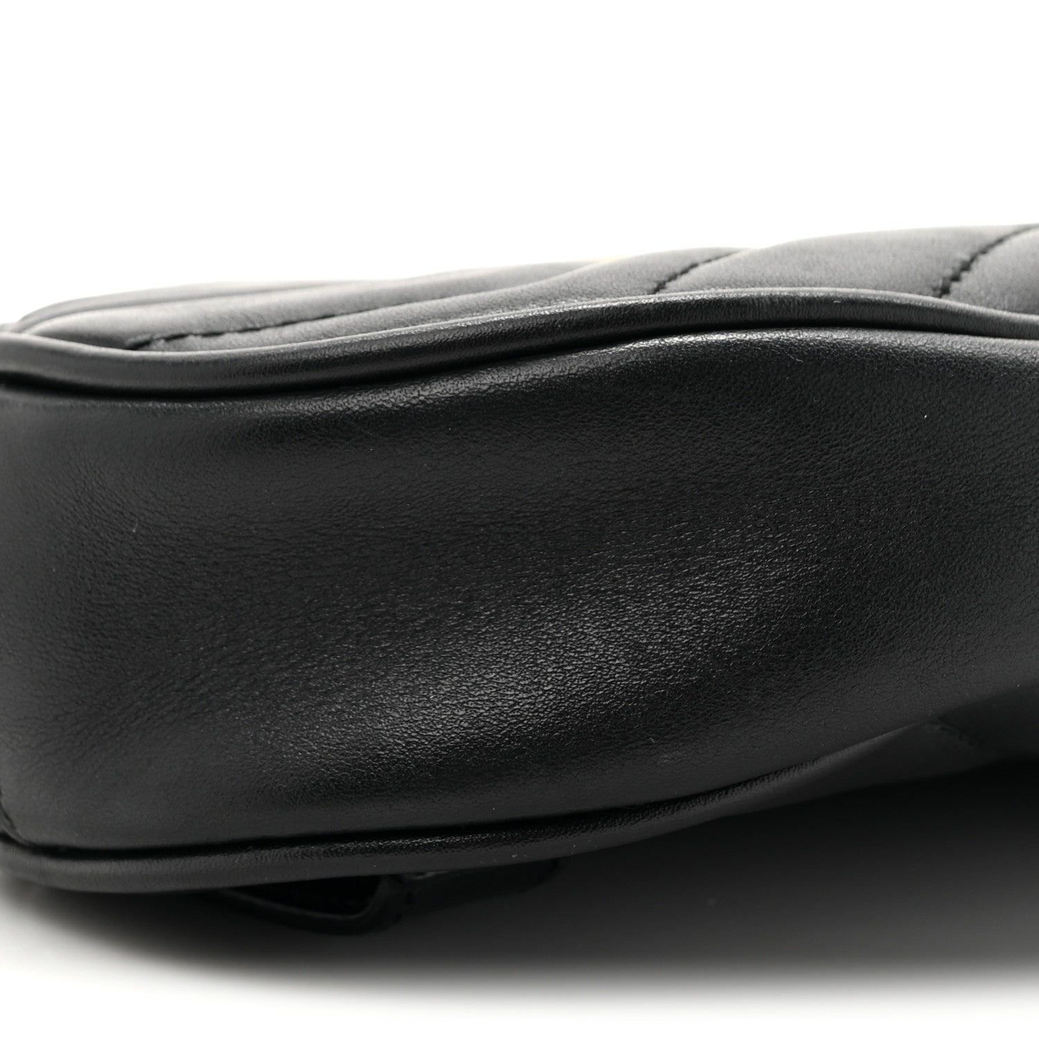 Gucci Calfskin Matelasse GG Marmont Belt Bag 65 Black 10 of 13