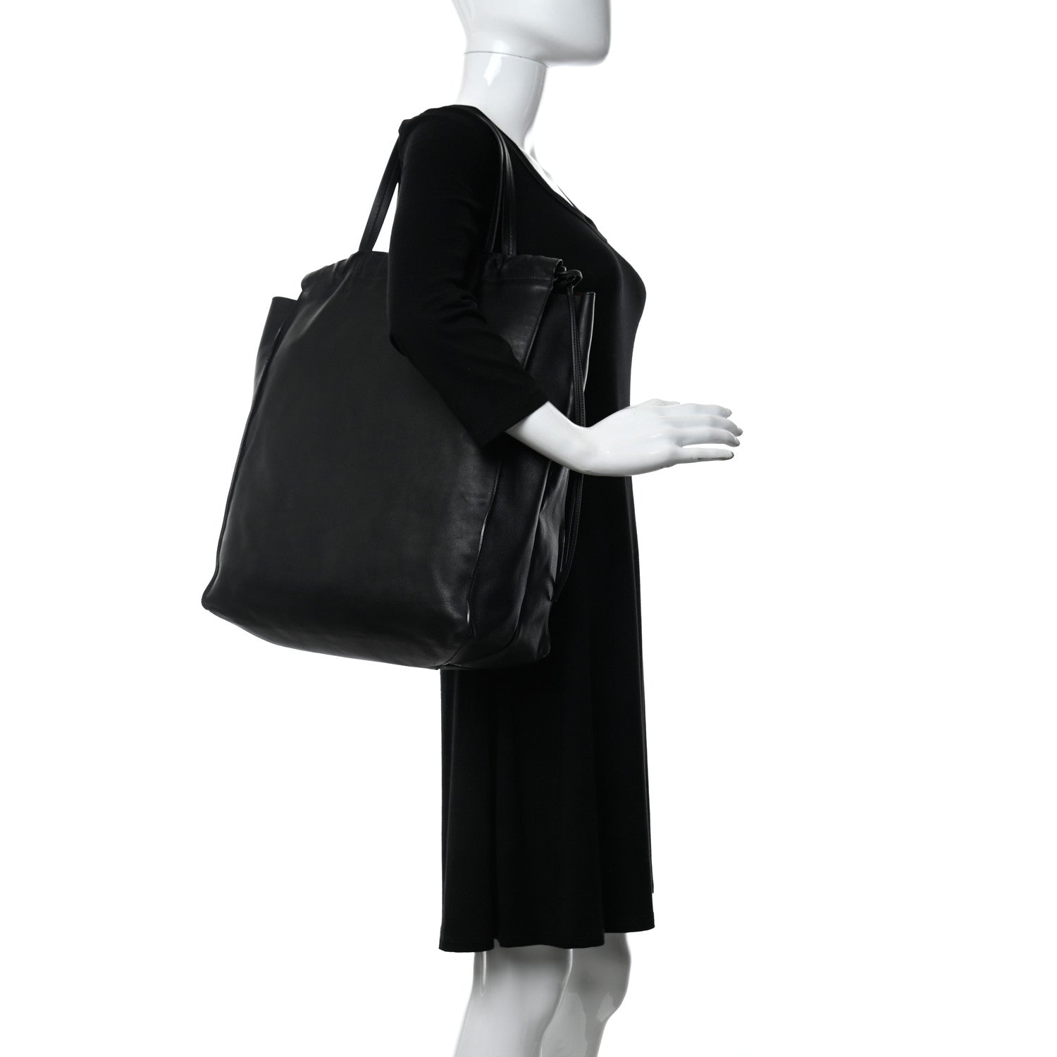 Celine Smooth Calfskin Vertical Coulisse Bag Black 2 of 11