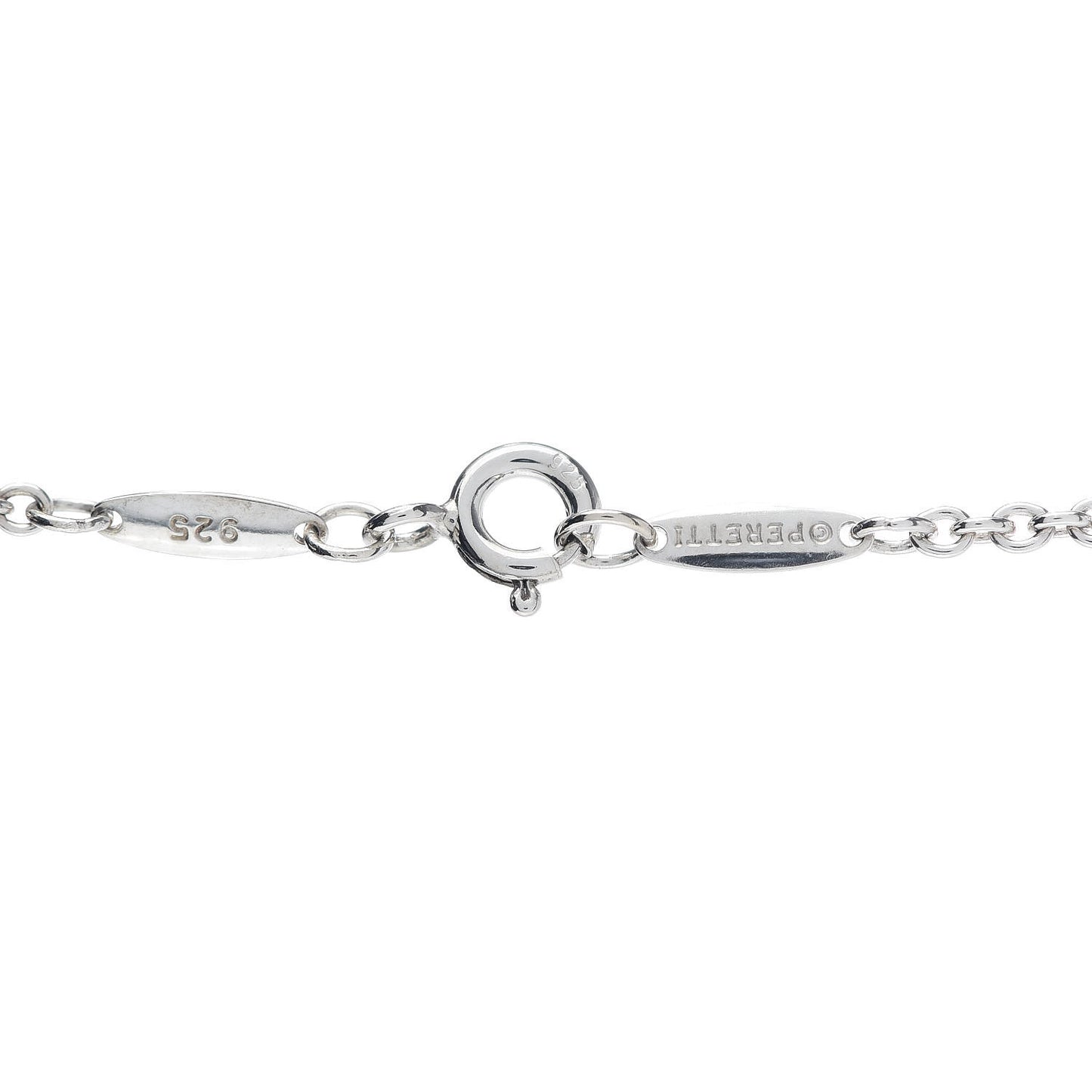 Sterling Silver Pearl 9-9.5mm Elsa Peretti Open Heart Lariat Necklace