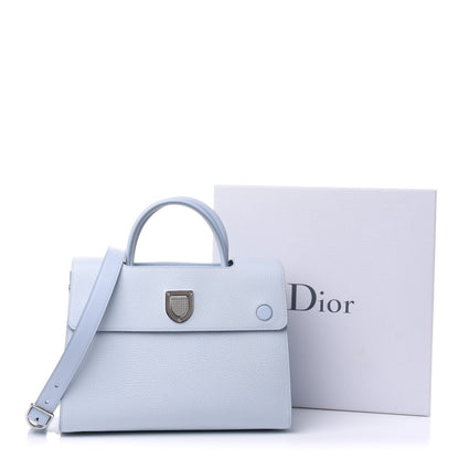 Christian Dior Grained Calfskin Medium Diorever Flap Light Blue 12 of 12