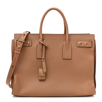 Saint Laurent Smooth Calfskin Medium Supple Sac De Jour Brown 1 of 18