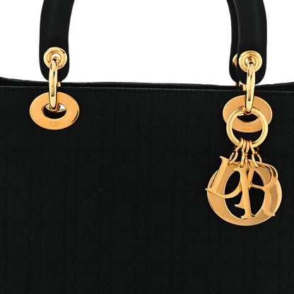 Christian Dior Nylon Cannage Large Lady Dior Black 8 of 10