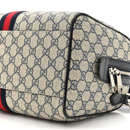Gucci GG Supreme Monogram Web Medium Ophidia Top Handle Bag Beige Blue 9 of 10
