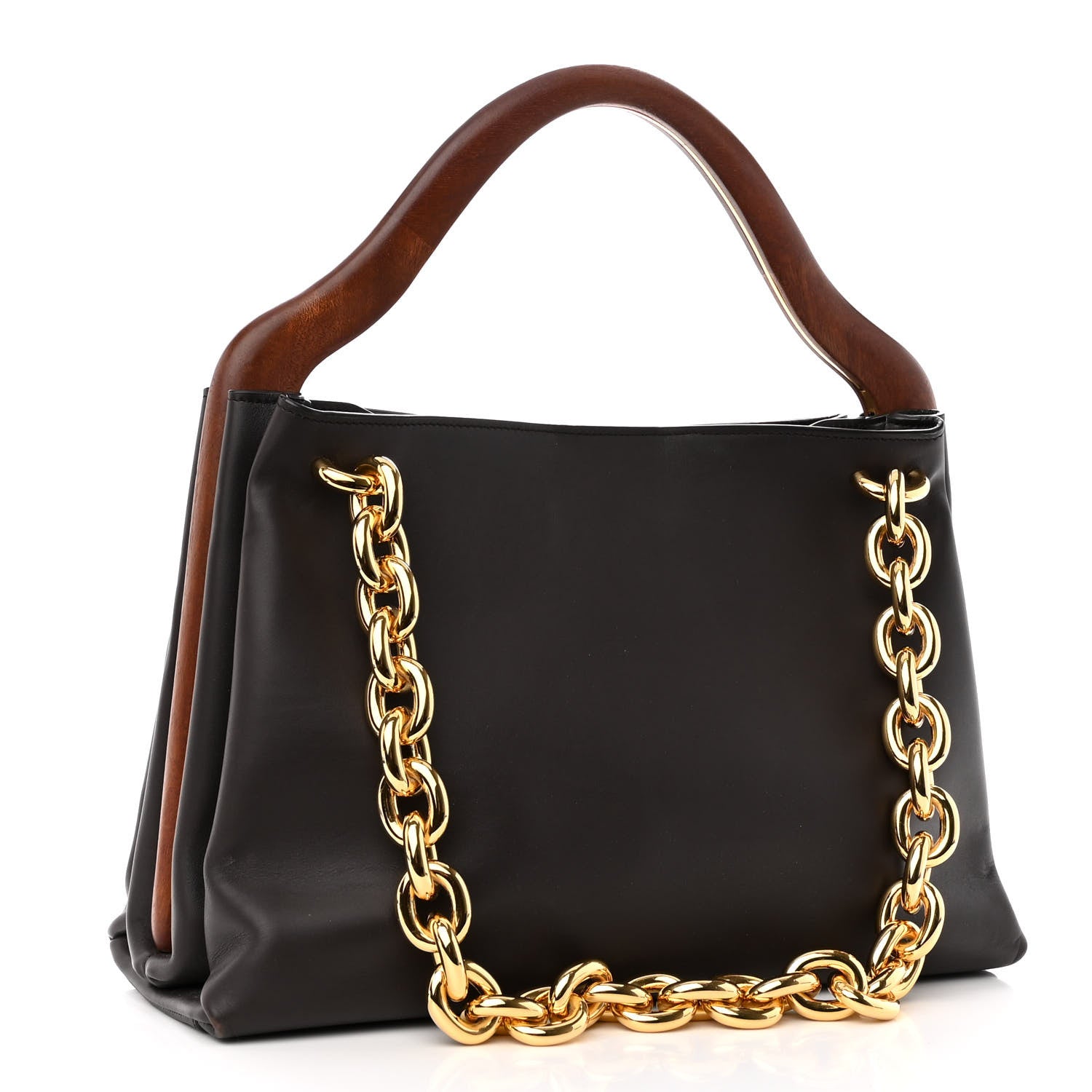 Bottega Veneta Calfskin Wood Mount Fondant 3 of 11