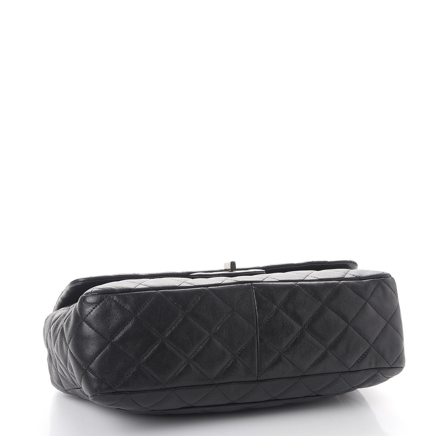Washed Lambskin Quilted Jumbo Hybrid Reissue Flap Black