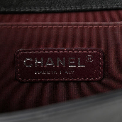 Chanel Calfskin Quilted Double Stitch New Medium Boy Flap Black 5 of 9