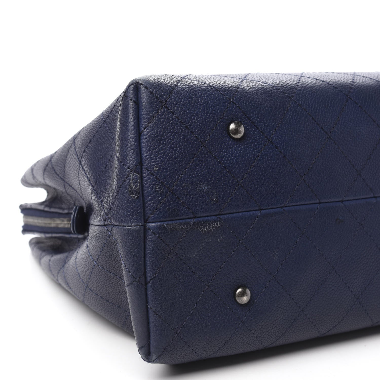 Chanel Grained Vegetal Calfskin Urban Shopping Tote Blue 6 of 10