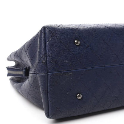Chanel Grained Vegetal Calfskin Urban Shopping Tote Blue 6 of 10