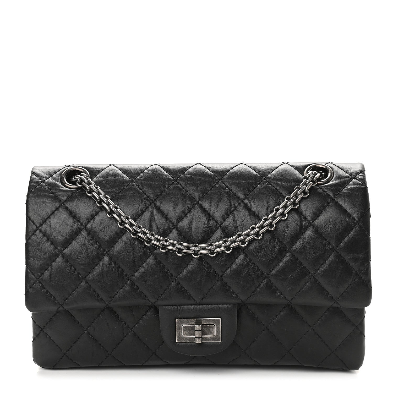 Chanel Aged Calfskin Quilted 2.55 Reissue 225 Flap Black 1 of 9