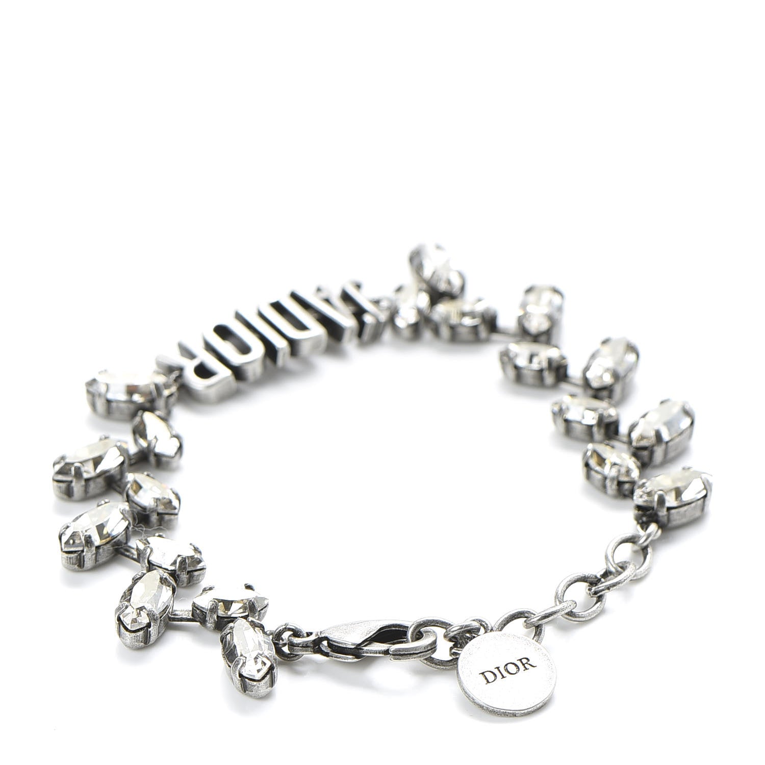 Christian Dior Metal Crystal J'Adior Bracelet Silver 3 of 4