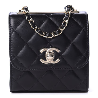 Chanel Lambskin Quilted Mini Trendy CC Chain Wallet Black 1 of 11
