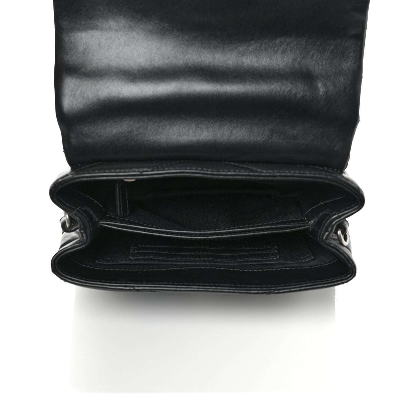 Calfskin Y Quilted Monogram Toy Loulou Crossbody Bag Black