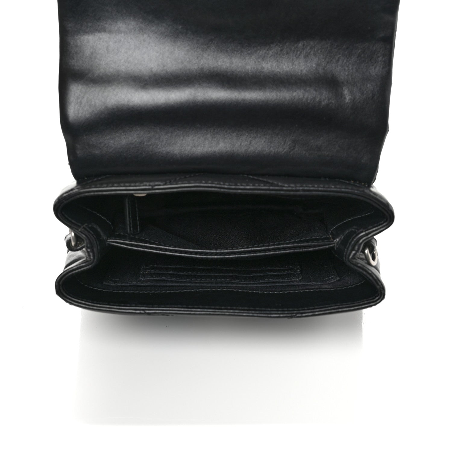 Saint Laurent Calfskin Y Quilted Monogram Toy Loulou Crossbody Bag Black 5 of 12