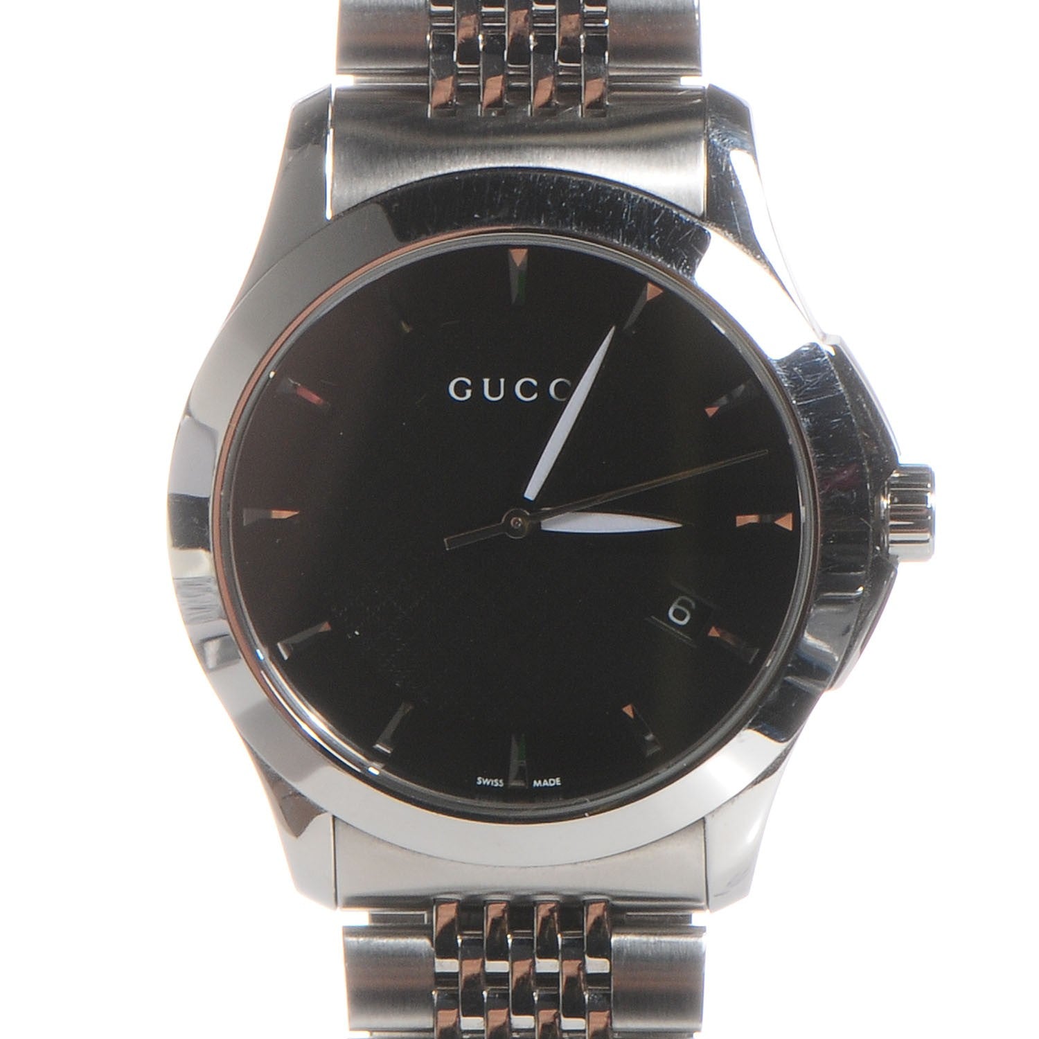 Gucci Stainless Steel 38mm G-Timeless Quartz Watch Black 1 of 8