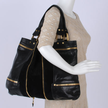 Jimmy Choo Calfskin Suede Monna L Black 2 of 7