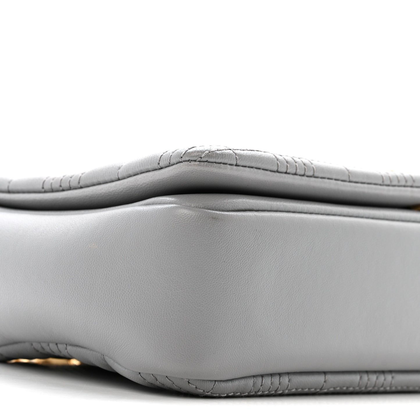 Lambskin Quilted Small Lola Bag Grey