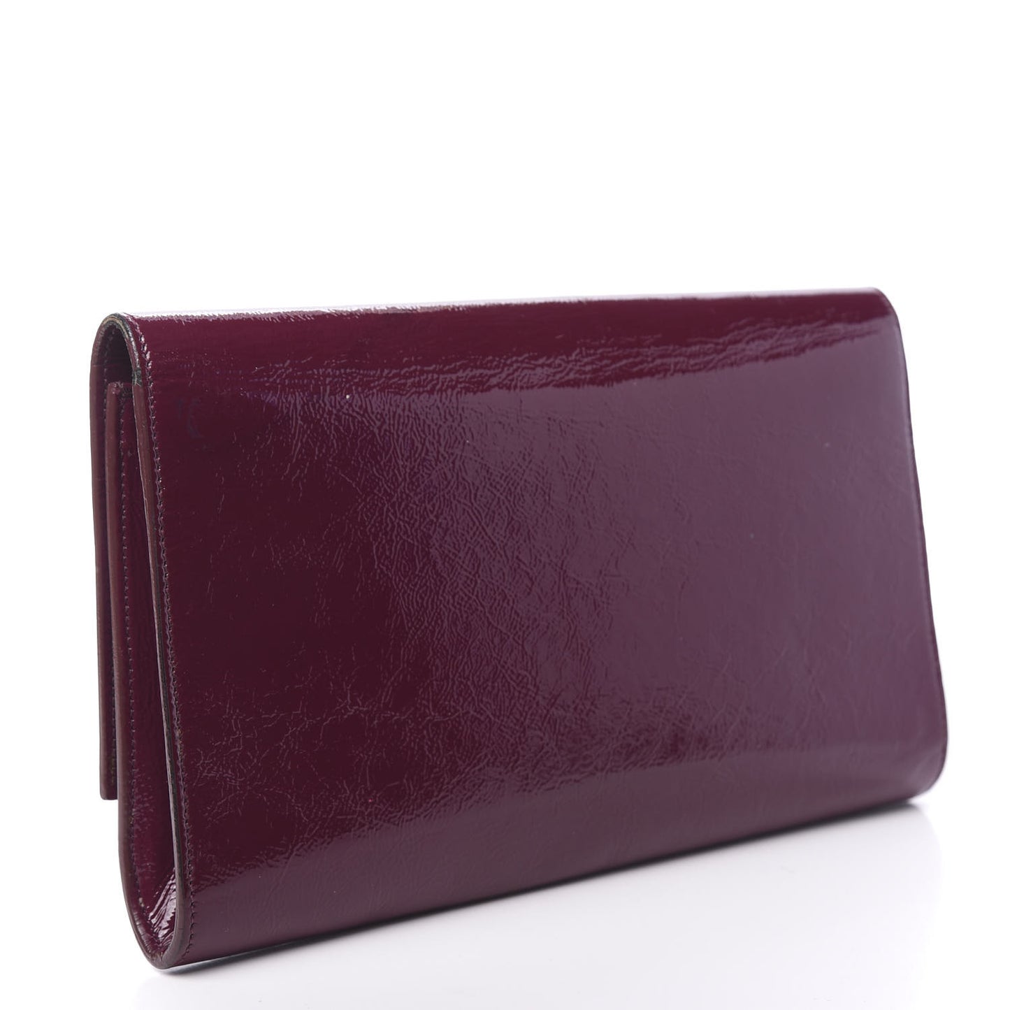 Textured Patent Monogram Large Belle De Jour Clutch Burgundy