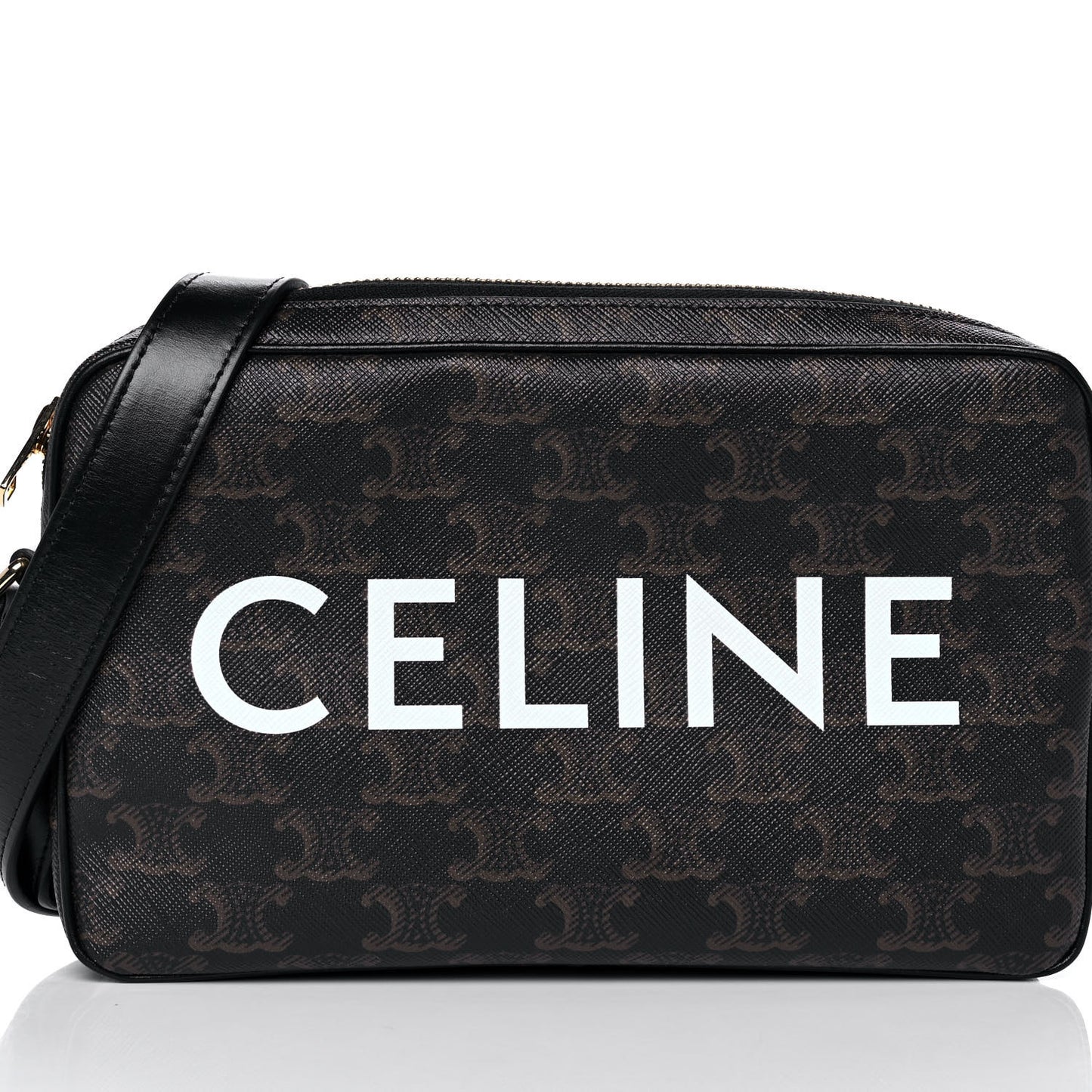 Triomphe Canvas Medium Messenger Bag Black