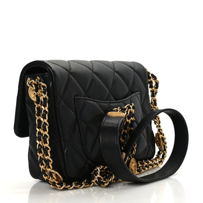 Chanel Caviar Quilted Small Twist Your Buttons Flap Black 3 of 9