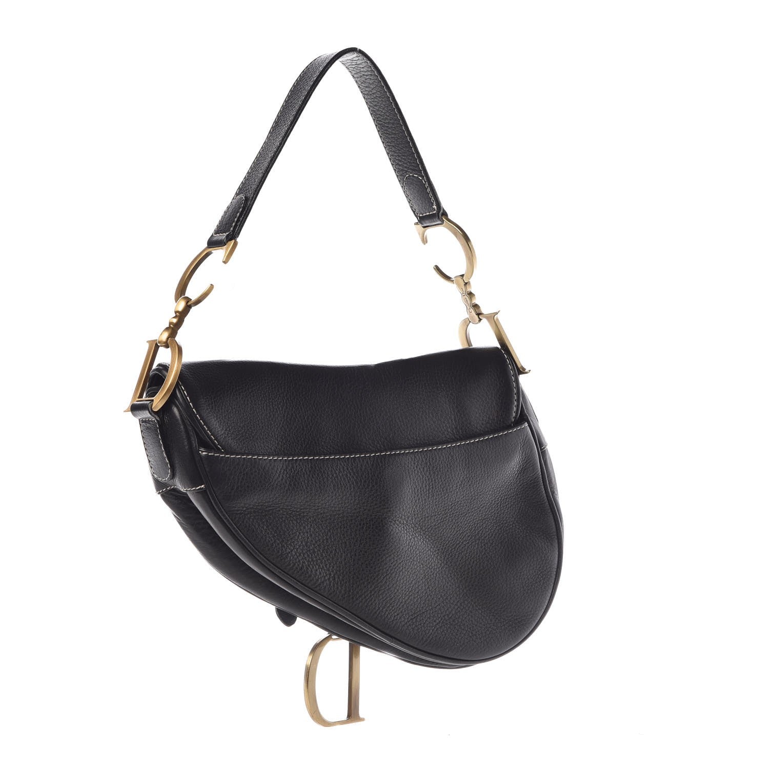 Christian Dior Calfskin Saddle Bag Black 3 of 9