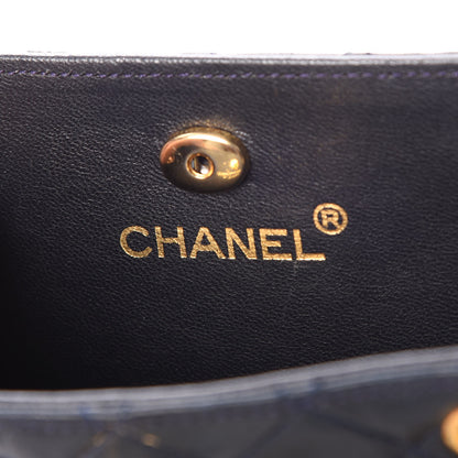 Chanel Lambskin Quilted Shoulder Bag Navy 7 of 8