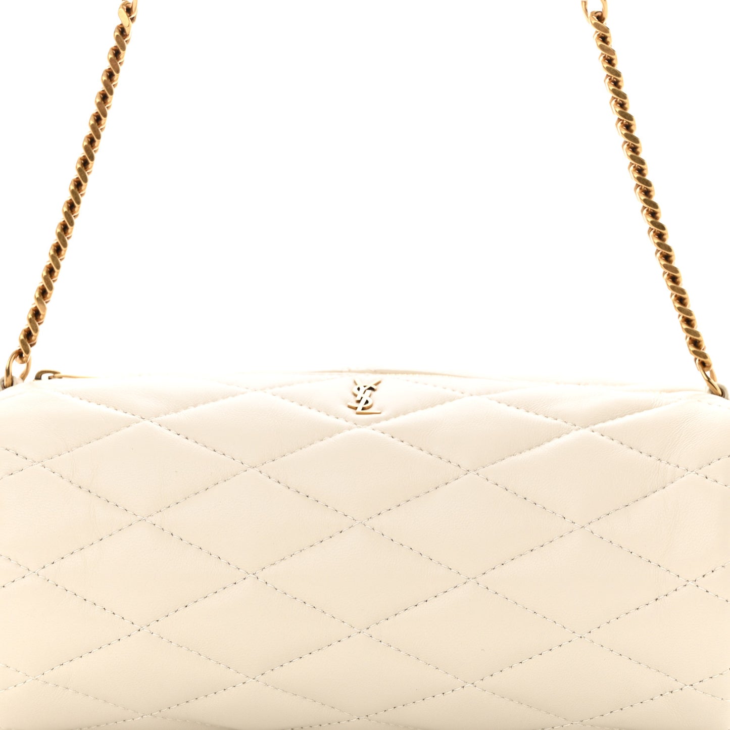 Lambskin Monogram Small Sade Tube Bag Blanc Vintage