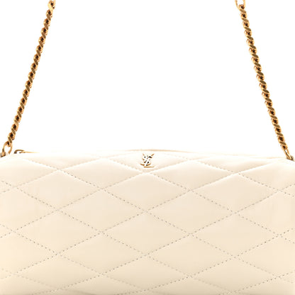 Saint Laurent Lambskin Monogram Small Sade Tube Bag Blanc Vintage 8 of 10
