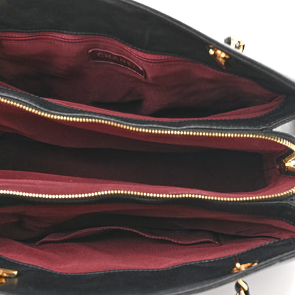 Chanel Sheepskin Quilted Mademoiselle Vintage Shopping Tote Black 5 of 17