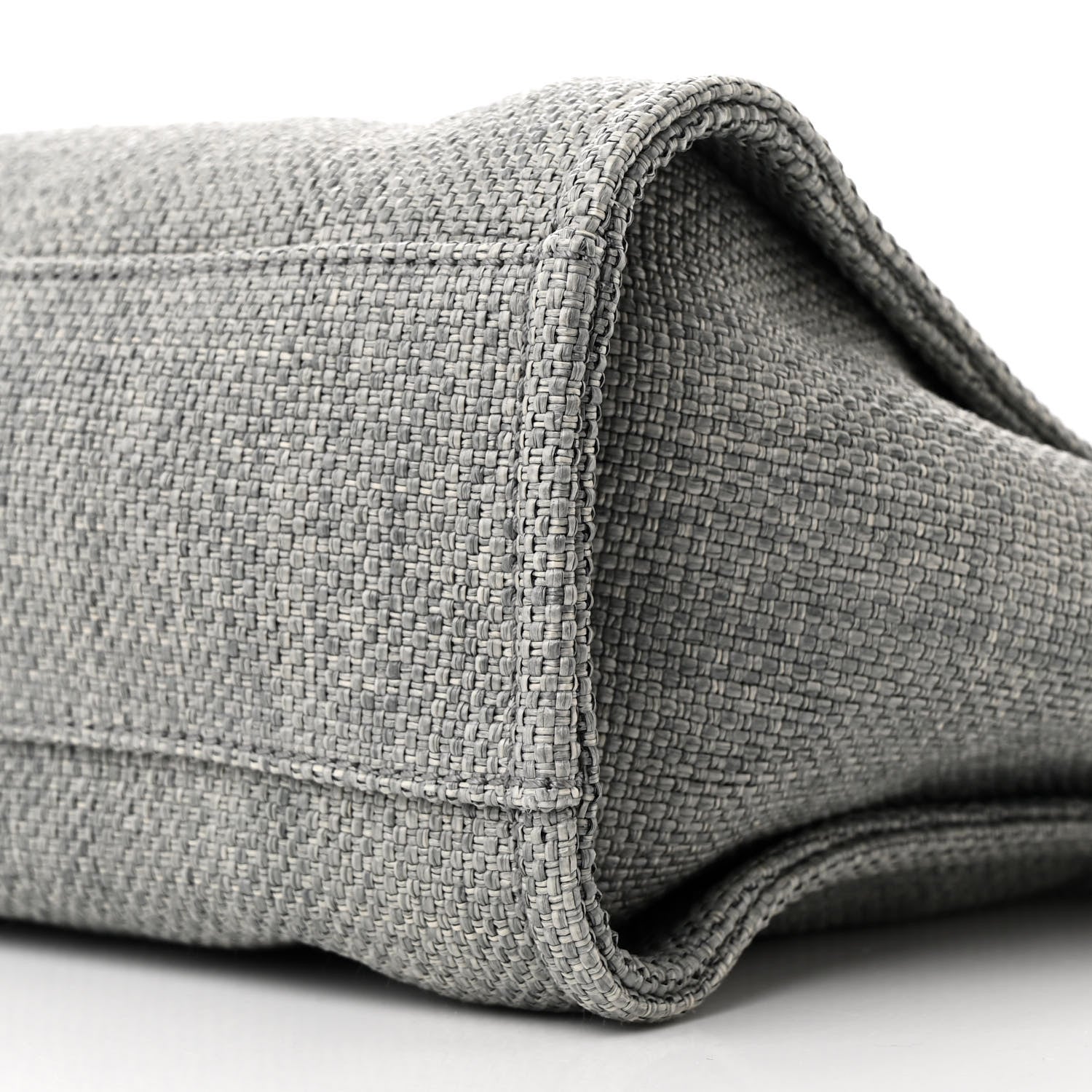 Chanel Woven Straw Raffia Small Deauville Tote Charcoal 10 of 10