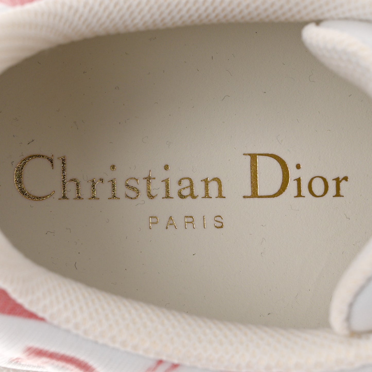 Nylon Mesh Dior-ID Platform Sneakers 37.5 White Pink