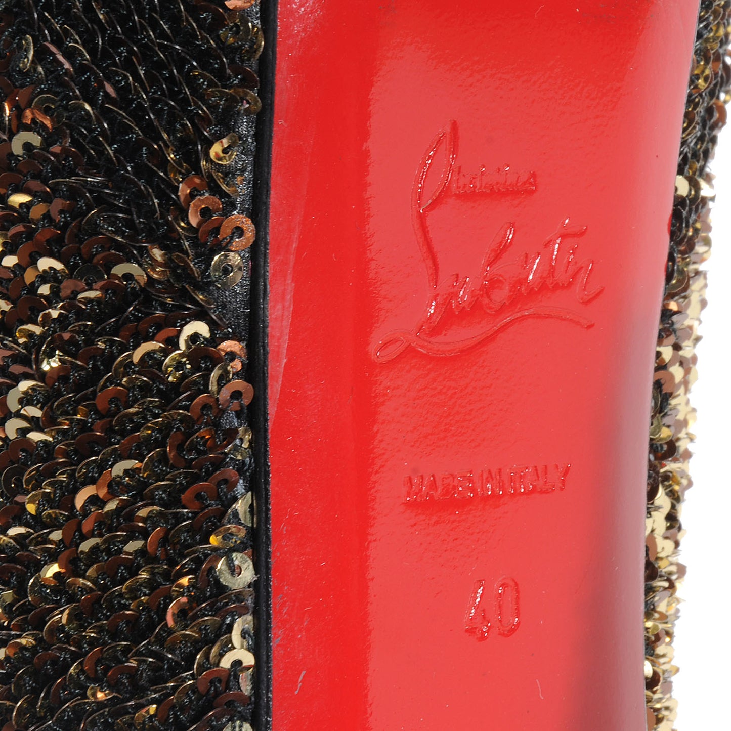 Paillette Sequin Bianca 140 Pumps 40 Gold