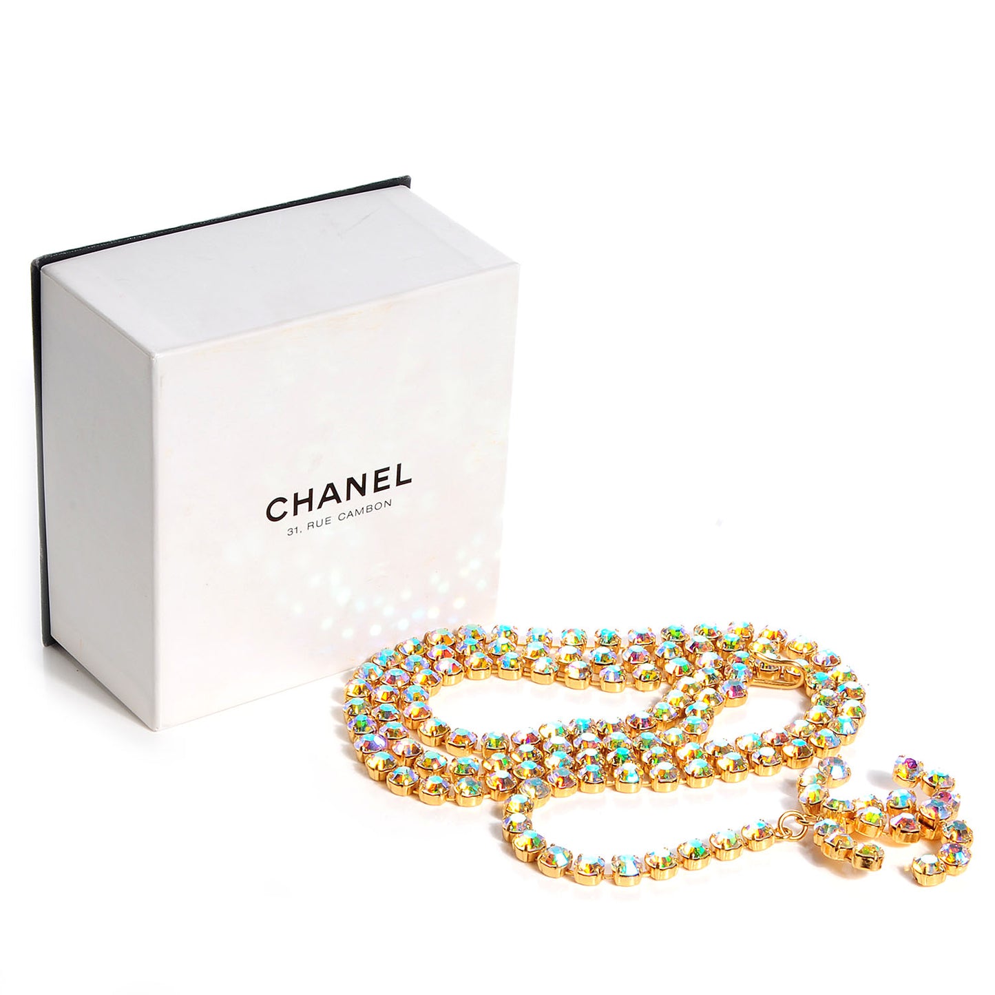 Rhinestone CC Belt Multicolor