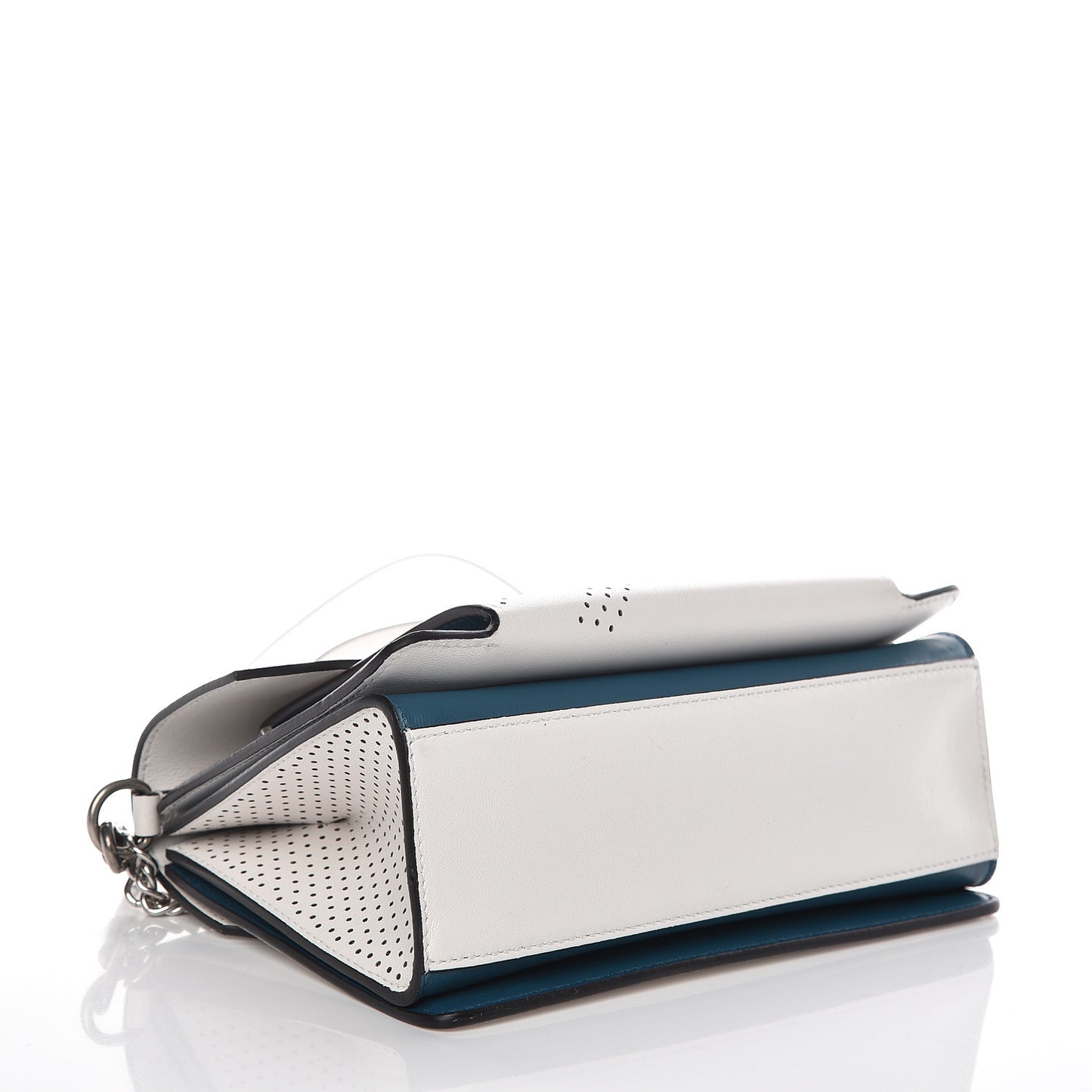 Lambskin Perforated Small GV3 Shoulder Bag White