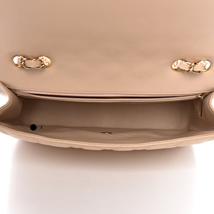 Chanel Caviar Quilted Jumbo Single Flap Beige Clair 5 of 12