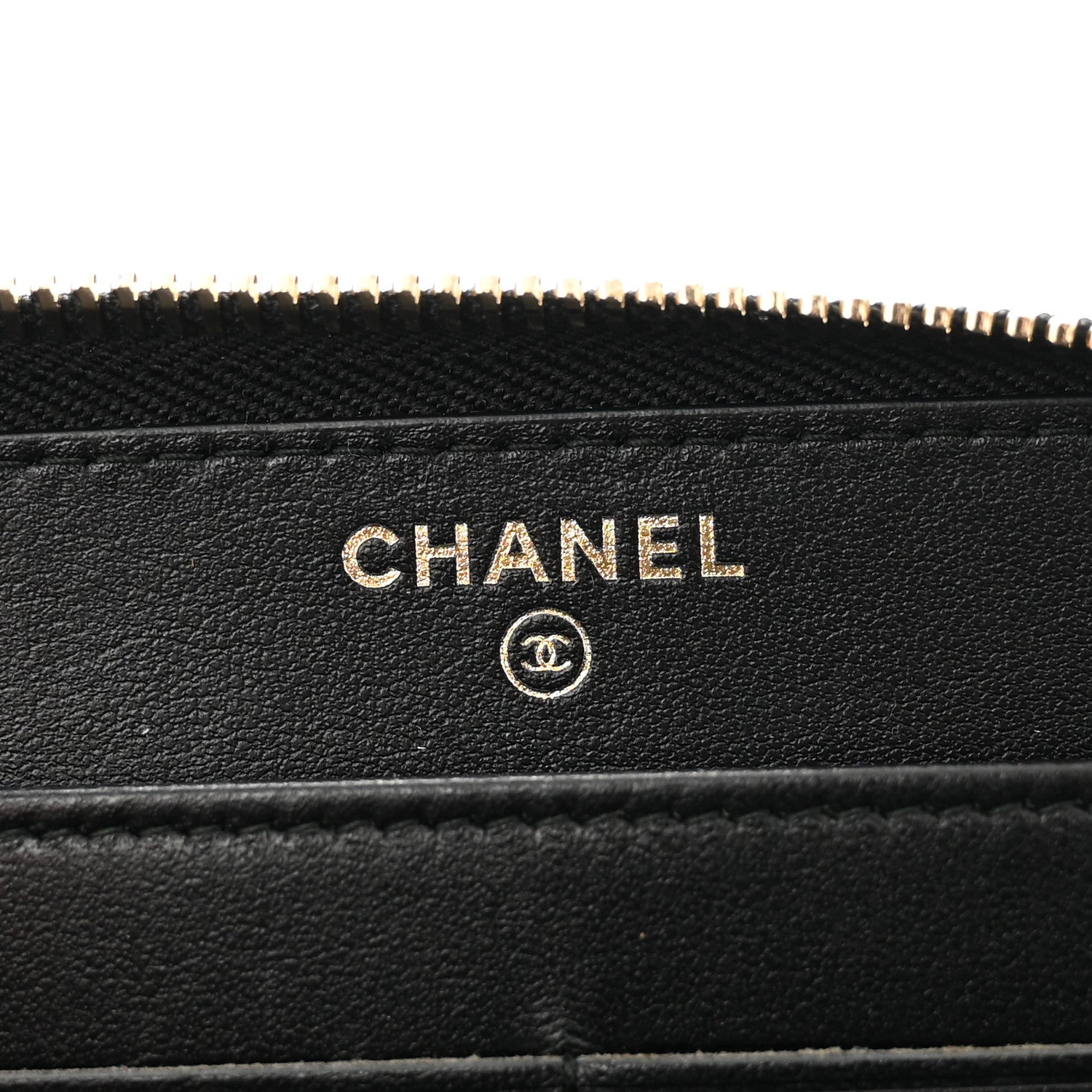 Chanel Caviar Quilted Filigree Zip Around Wallet Black 8 of 11