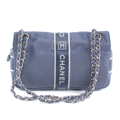 Chanel Mesh Sport Single Flap Navy 3 of 8