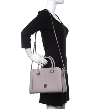 MCM Saffiano Medium Nuovo Tote Gull Gray 2 of 12
