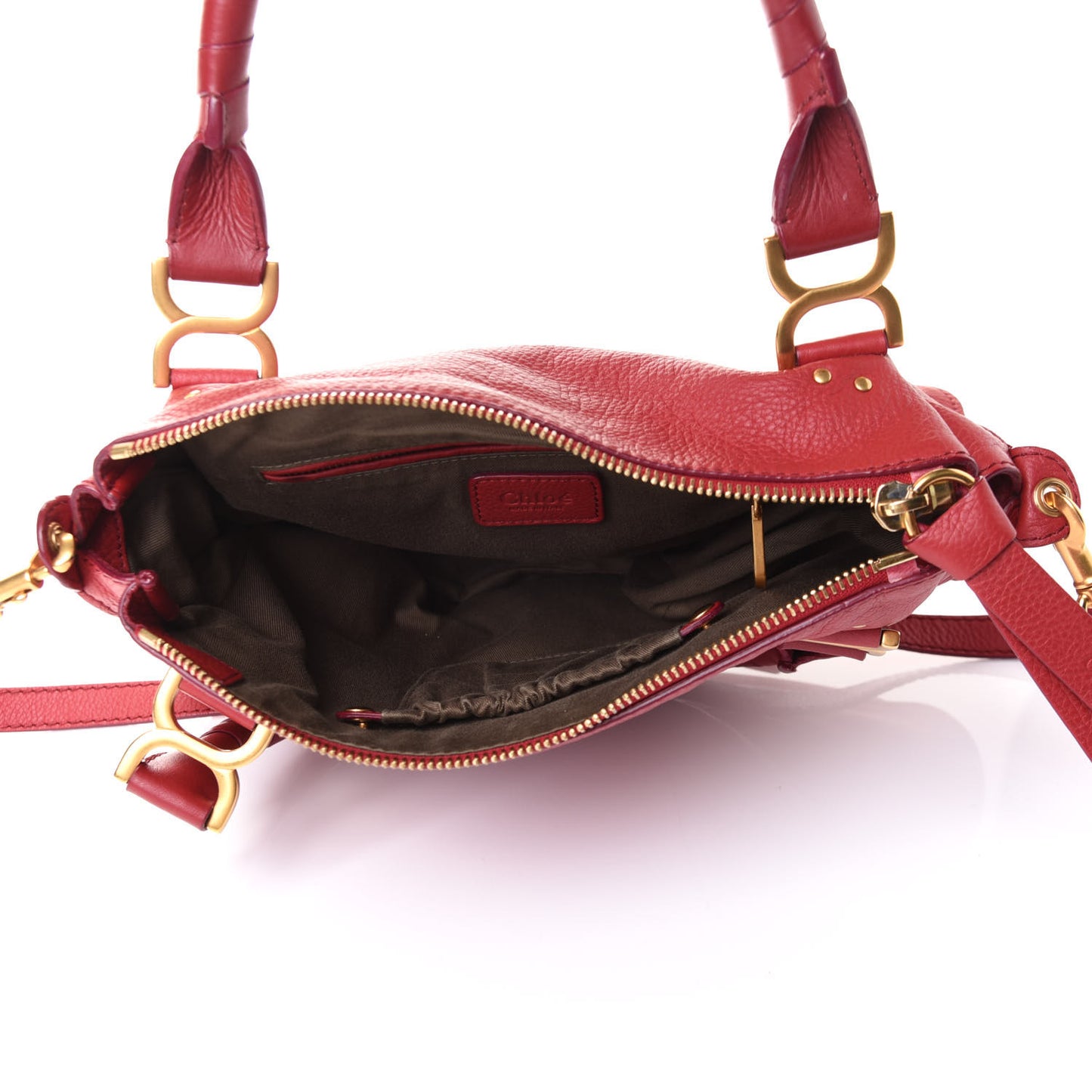 Calfskin Medium Marcie Satchel Acerola