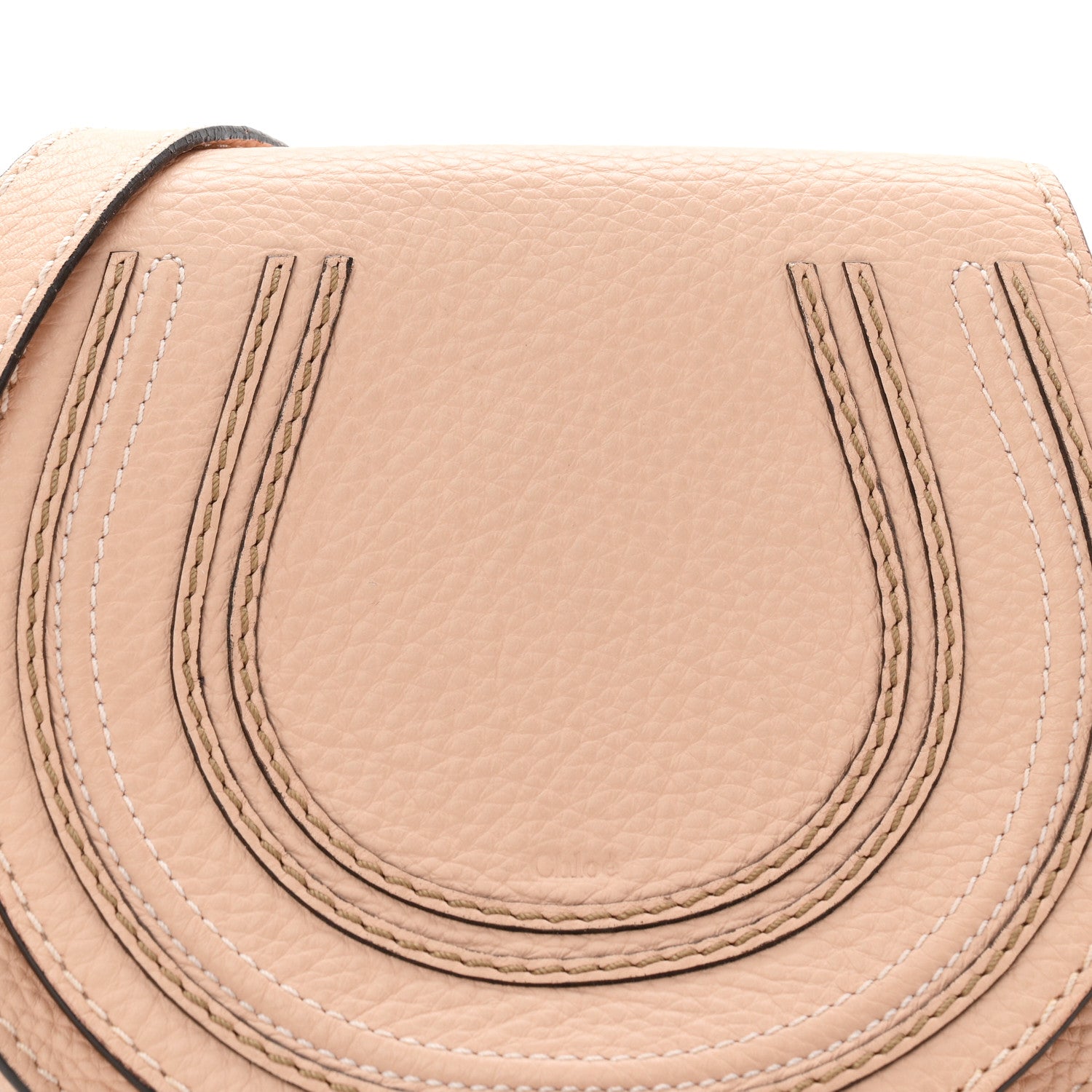 Chloe Calfskin Mini Marcie Round Crossbody Bag Blush Nude 9 of 11